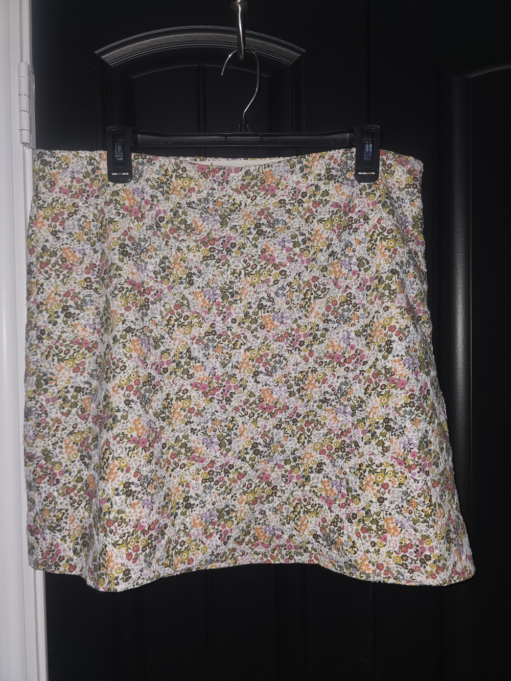 7 For All Mankind Floral Mini Skirt in Pink, Green & Yellow